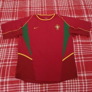 Vintage Nike Portugal football soccer jersey red